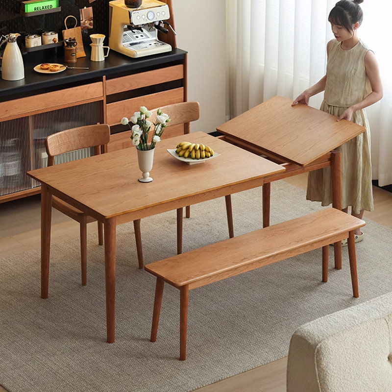 Corrigan Studio Rectangular Solid Oak Extendable Dining Table - Wayfair ...