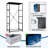 4 Drawer Dresser for Bedroom, Narrow Chest of Drawers, Wooden Top and Study Iron Frame 18"x37.5"-(WxH)
