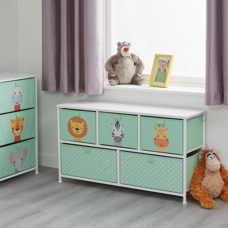Jungle 5 Drawer Kids Storage Chest