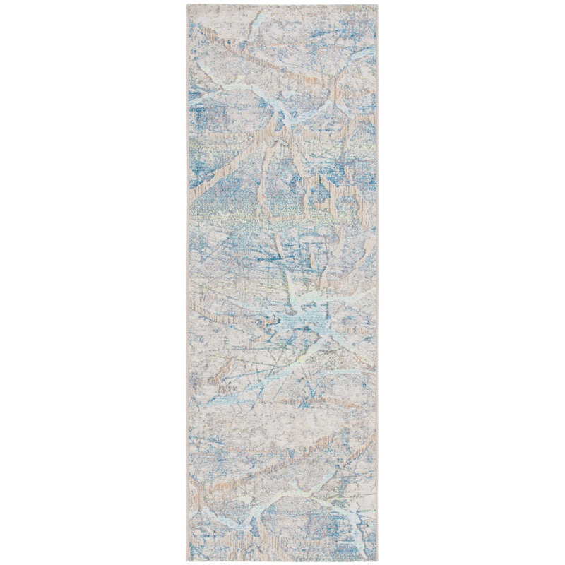Barbados 500 Performance Abstract Indoor/Outdoor Area Rug, Runner 2'8" x 8'