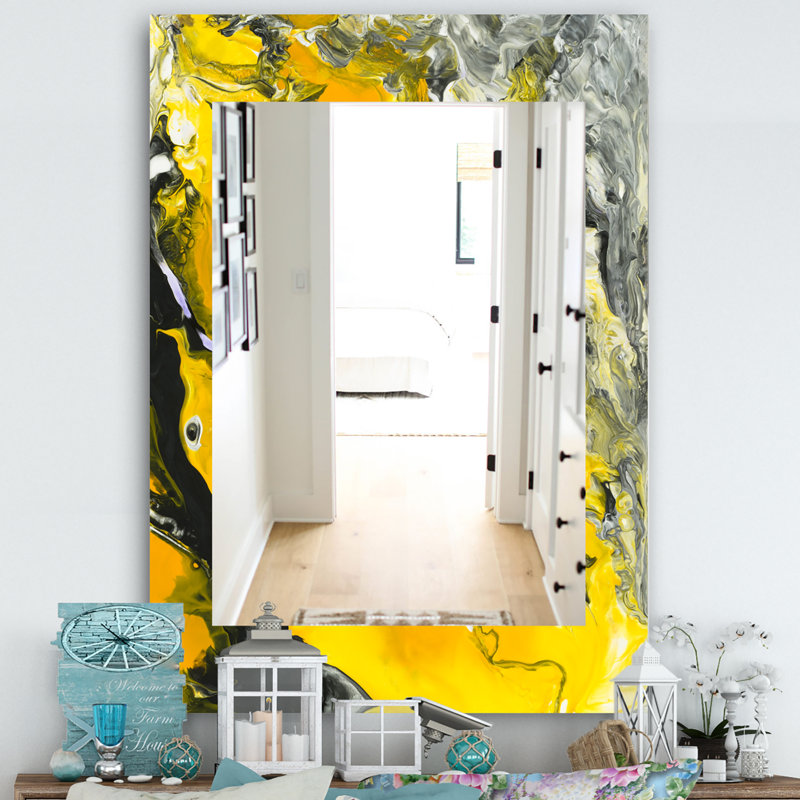 Miroir mural en marbre moderne &, H 24 po x l 32 po