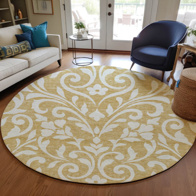 Malek Washable Floral Indoor / Outdoor Rug