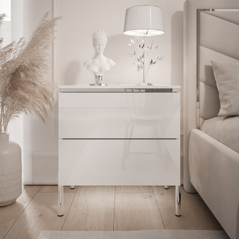 50cm W Manufactured Wood Bedside Table
