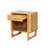 Apollo Mid Century Modern Solid Wood Nightstand with U-shape Sled Base & Spacious Open Shelf