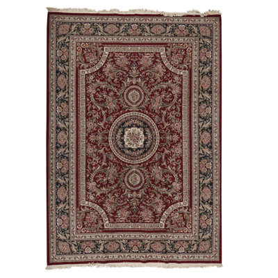 Tapis rouge noué à la main de haute qualité
