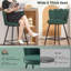 Upholstered Counter Stool with Metal Frame-325673537