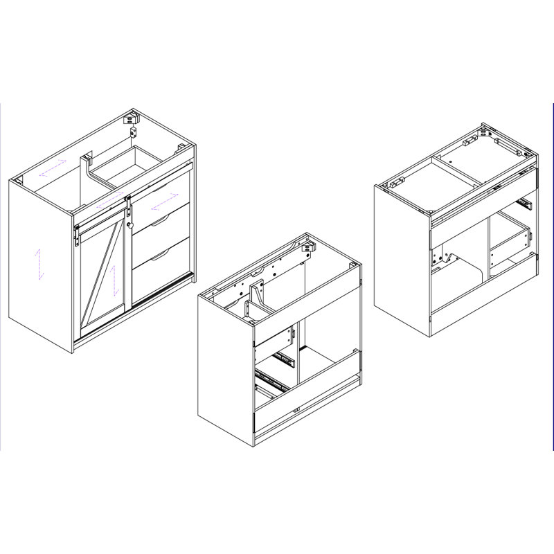 Meuble-lavabo rustique 36 po