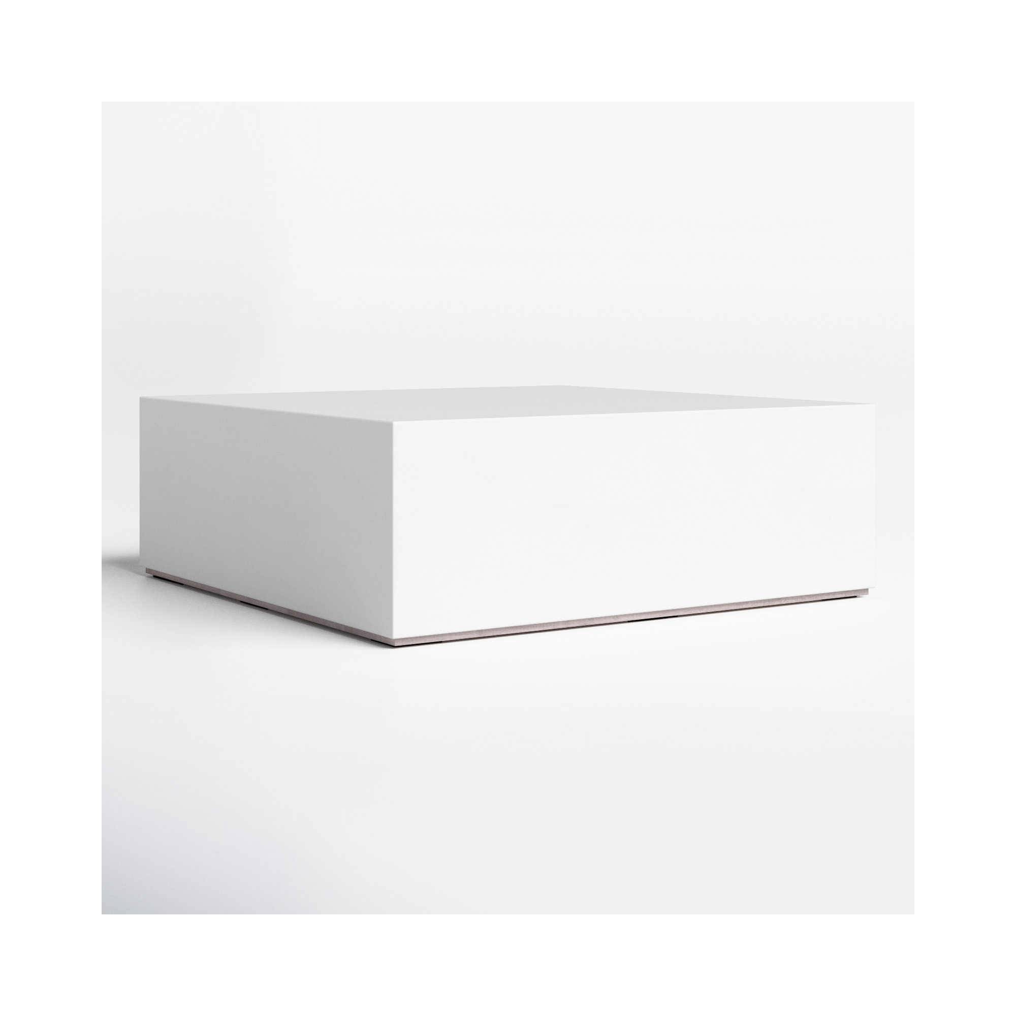 Kareen Square Coffee Table, 16.5" H x 39.5" W x 39.5" D, Lava Brown
