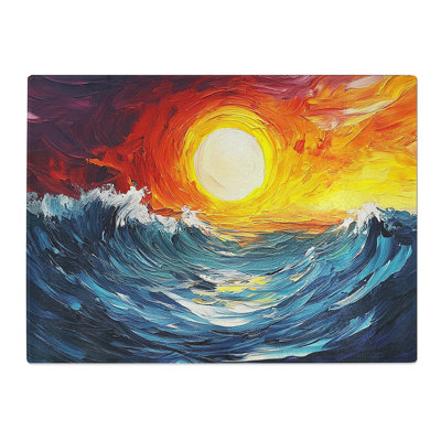 Ocean Sunset Vol.2  Glass Chopping Board