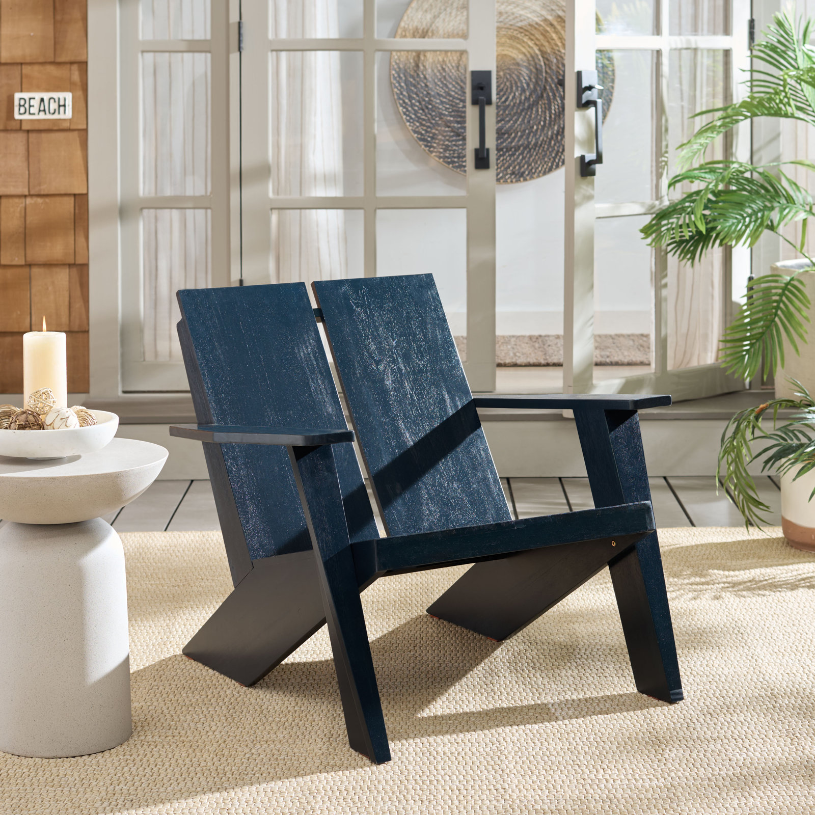 Guthrie Teak Adirondack Chair, Federal Blue