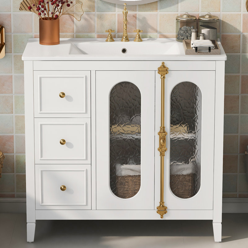 Meuble-lavabo 36 "avec lavabo ceremique