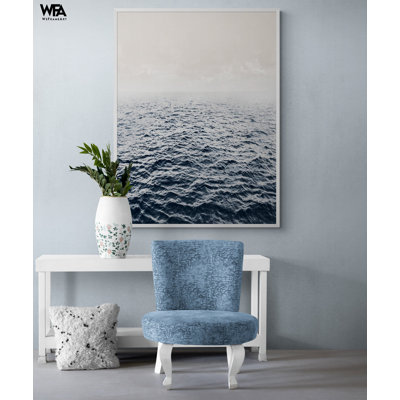 Reproduction de photo de vagues, décor d'amoureux de l'océan, décor de plage encadrée, photo de vague océanique, impression de photo de mer, art mural brumeux océan, art mural encadré