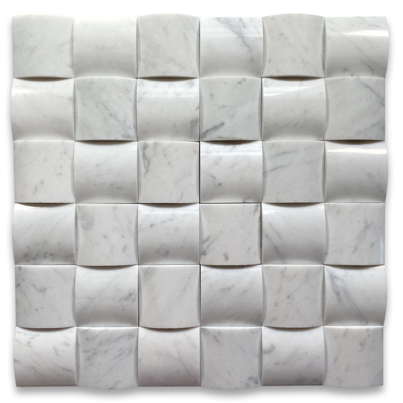 12" x 12" Marble Grid Mosaic Wall & Floor Tile