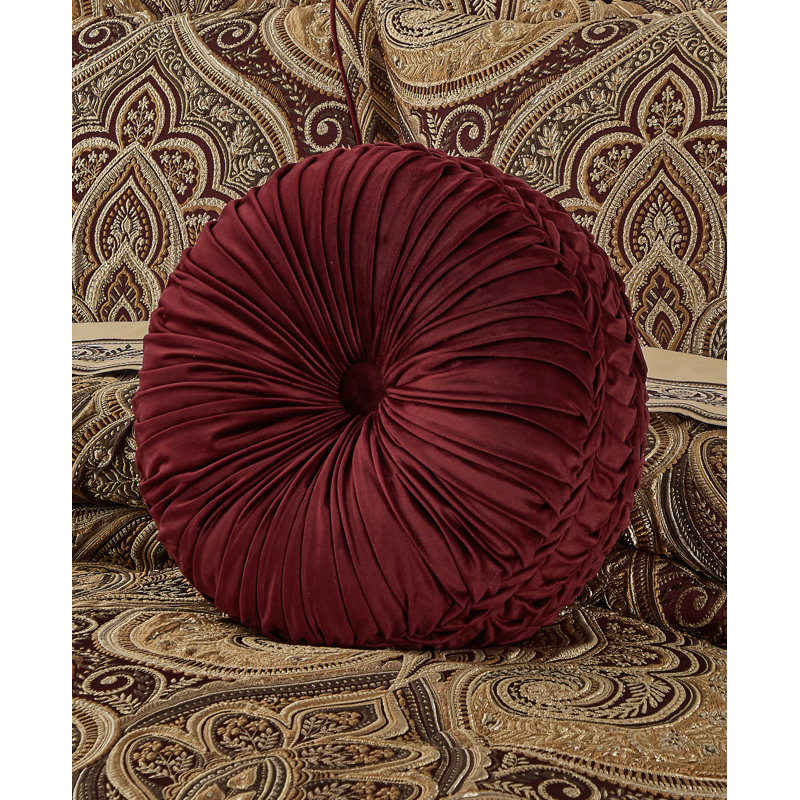 Bordeaux Tufted Round Decorative Throw Pillow