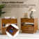 Nance Mid-Century Modern 3-Drawer Nightstand with Hidden Drawer and Built-In Outlets (Set Of 2)