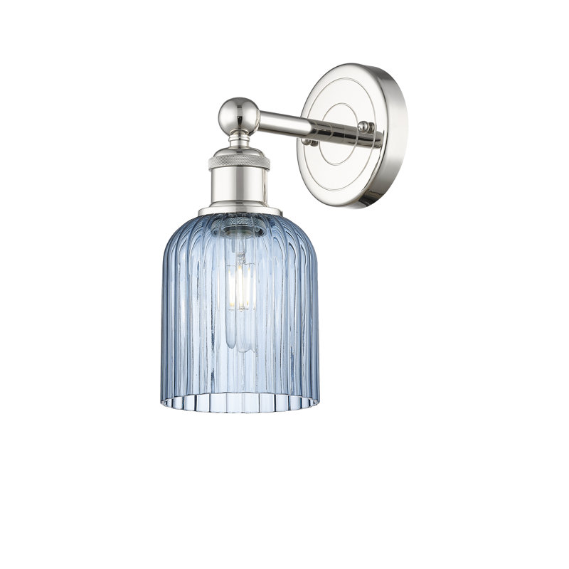 Applique à bras en acier Northgate, Bronze frotté à l'huile, Bleu