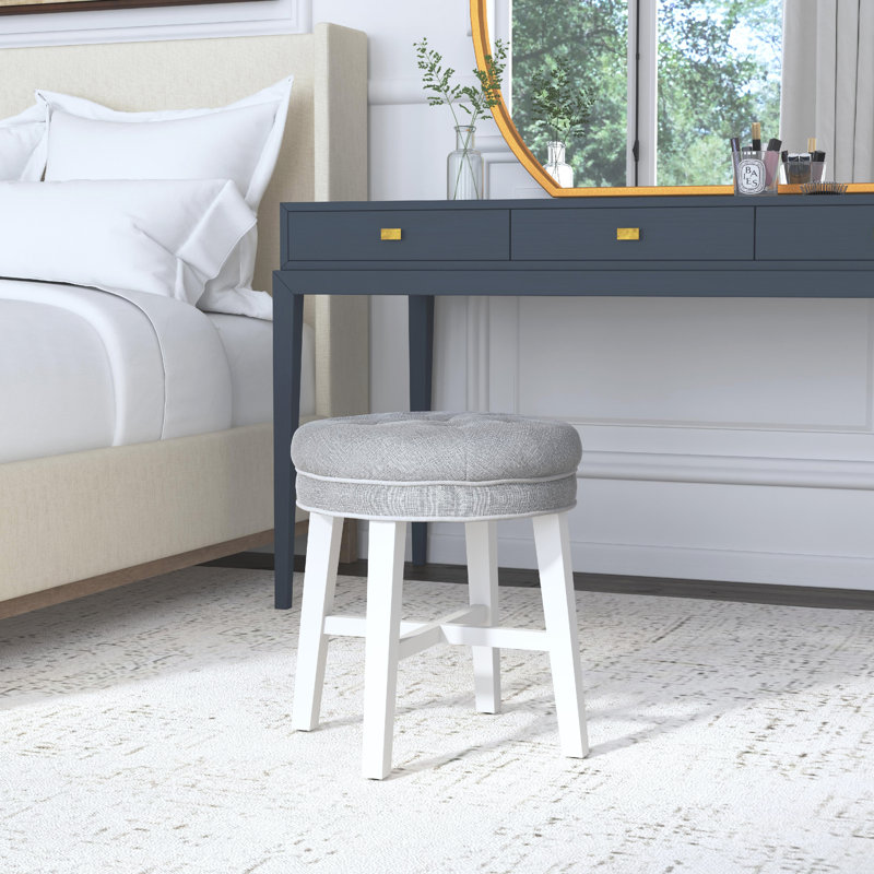 Tabouret de coiffeuse Kautz, Gris
