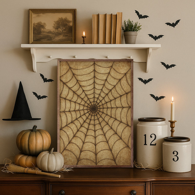 Spider Web Brown, 24" H x 16" W