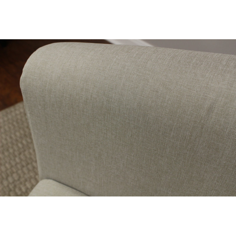 Liam Upholstered Barrel Chair, Jitterbug Oatmeal Performance Basketweave