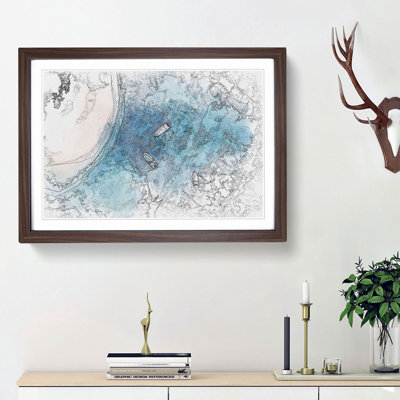 Boats in Abstract - Picture Frame Drawing Print