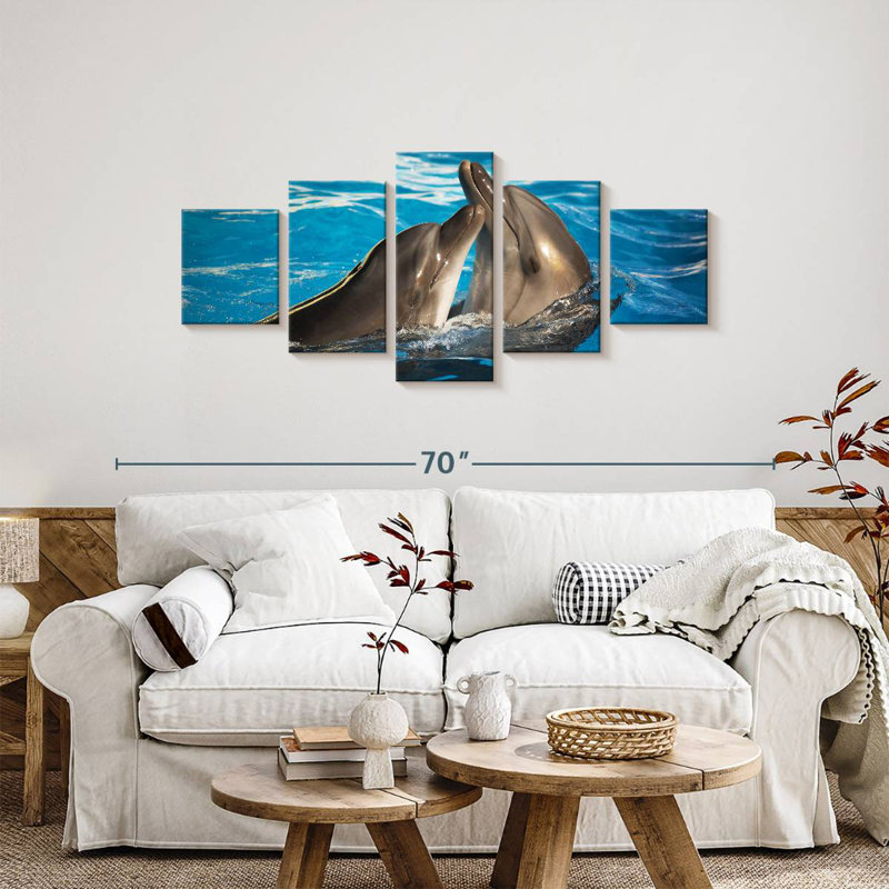 Dolphin Love, 24" H x 55" W