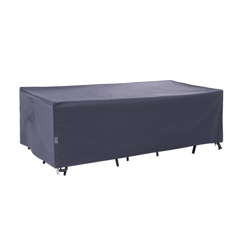 Gray Heavy-Duty Waterproof Outdoor Patio Table Cover, 108" Wide