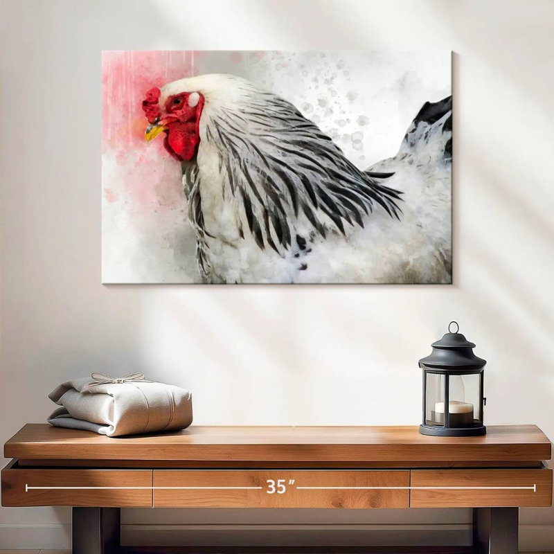 Brampt Brahma Rooster, 16" H x 24" W
