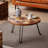 Retro Walnut Solid Wood Round Coffee Table