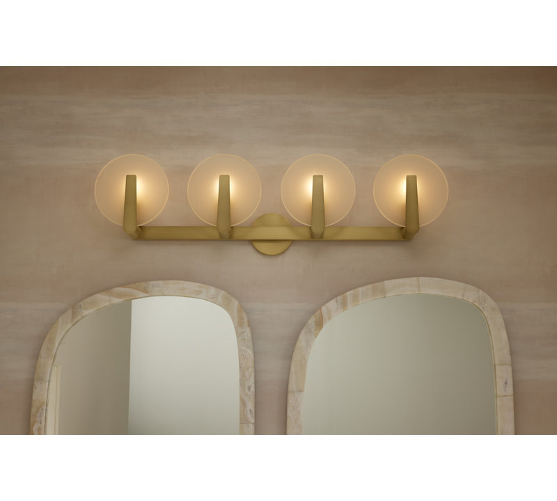 Hint Four-Light Sconce, Brushed Brass