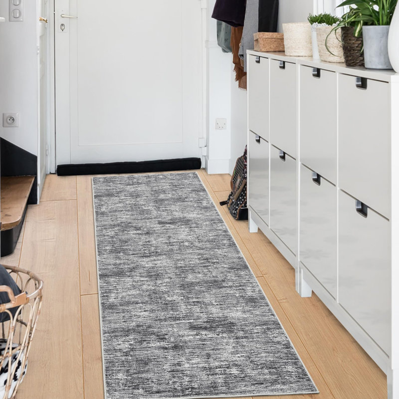 Washable Rugs for Living Room Modern Distressed Bedroom Rug Soft Large Area Rug Non Slip Throw Rugs Low Pile Stain Resistant Carpet for Dining Room