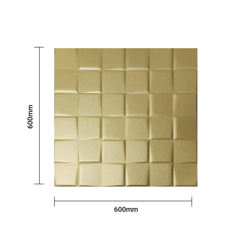 Elegant 3D PU Leather Wall Panels – Square Pattern | 600 x 600 mm | 10mm Thickness | Luxurious & Soundproof