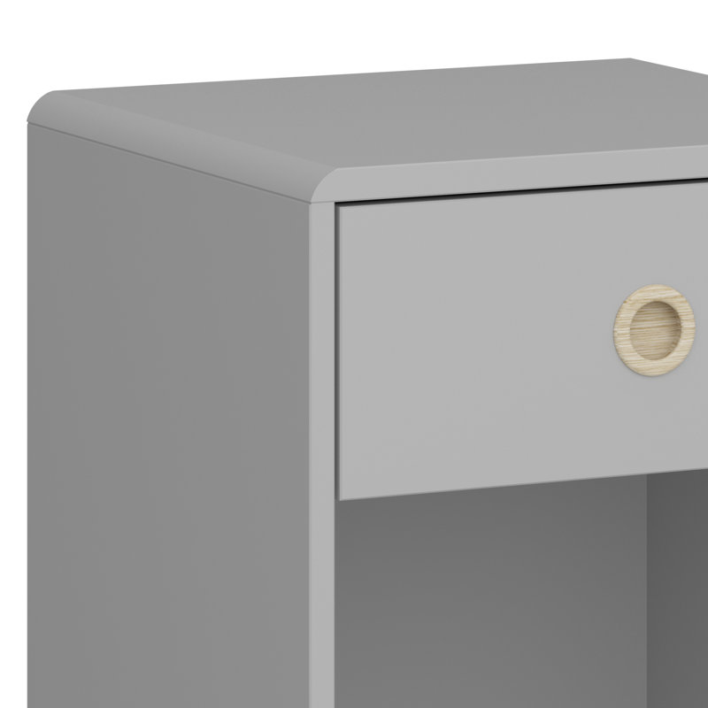 Abbottstown 41.4cm W Manufactured Wood Bedside Table, Grey