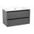 Carlota 34'' Free Standing Single Bathroom Vanity with Ceramic Top with Mirror