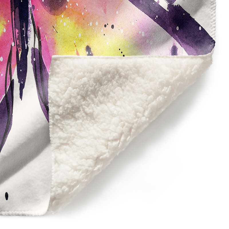 Couverture sherpa doux à papillon magic xiii, l 51 po x L 60 po