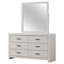 Commode 6 tiroirs avec miroir Sherwood Coastal