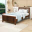 Lit plateforme simple en bois avec tête de lit-1524577440
