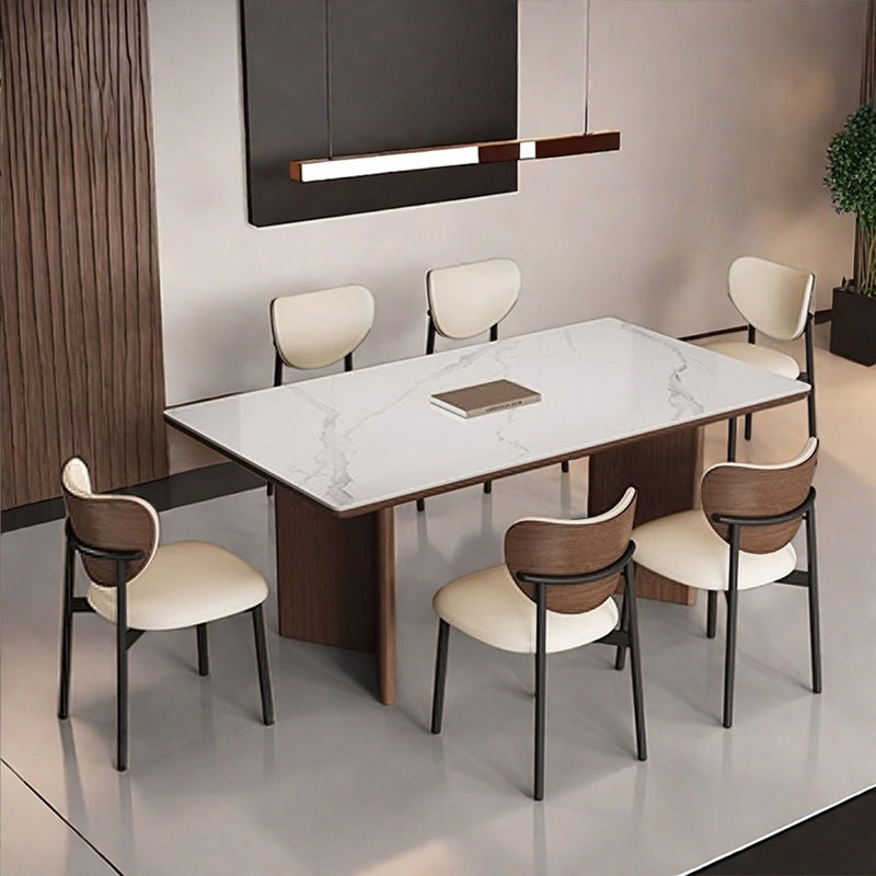 Table de salle à manger rectangulaire, H 29,53 po x L 55,12 po x l 35,43 po