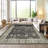 Area Rugs North African Boho Area Rug for Living Room – Machine Washable, Low Pile, Non-Slip Carpet for Living Room, Bedroom, Kitchen & Hallway,-1140364503