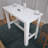 Modern White Dining Table, 47.2 x 36.6 x 23.6 inches | 100% Melamine Coated Particle Board, Thickness: 0.7 inches | Sleek Solid Color Design, Perfect for Contemporary Dining Rooms & Entertaining Spaces-2060590060