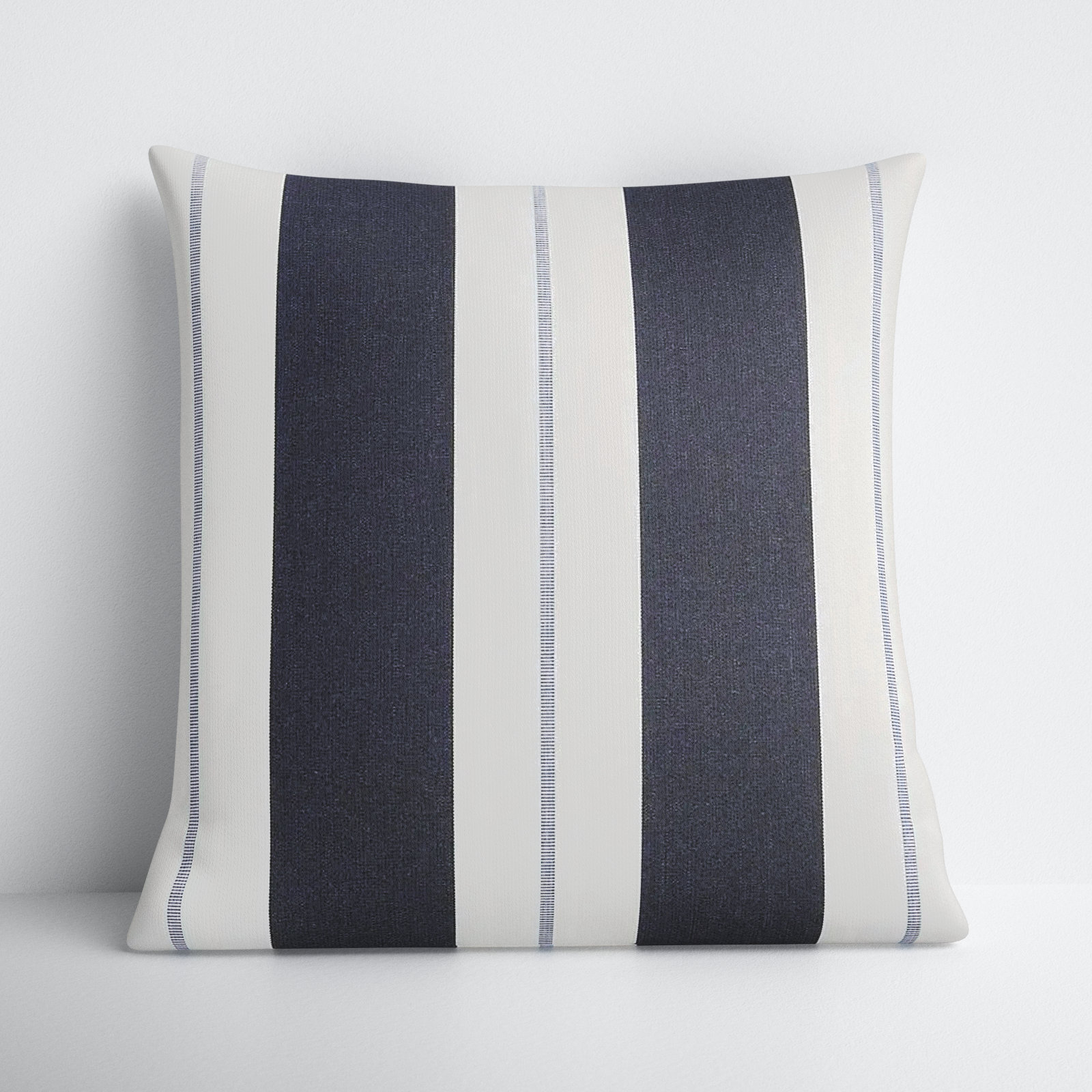 Gazelle Striped Indoor/Outdoor Throw Pillow, Blue, 20" x 20"