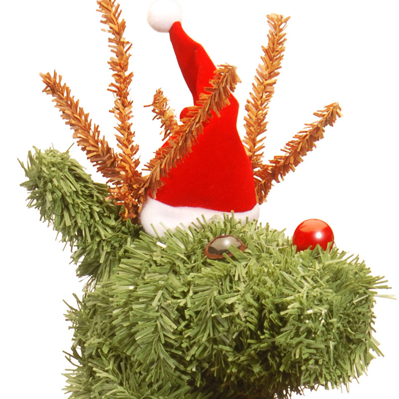 The Holiday Aisle® Evergreen Reindeer, H 16 po x l 11,25 po x P 3,5 po
