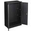 Armoire pliante à séparateurs réglables avec portes verrouillables et tige en tube d'acier massif, noire, pour la maison, étagère de rangement en métal noir, serrures à poignée, assemblage facile-1840714296