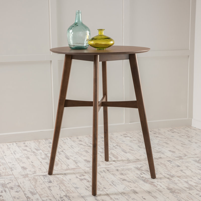 Table de salle à manger ronde, Chêne Naturel, L 35,4 po x L 35,4 po, Comptoir (hauteur de 36 po)