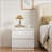 White Nightstand with Thickened Top Plate-821987130