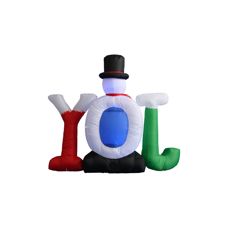 Décoration gonflable boule de neige 4 pi Joy Snowman