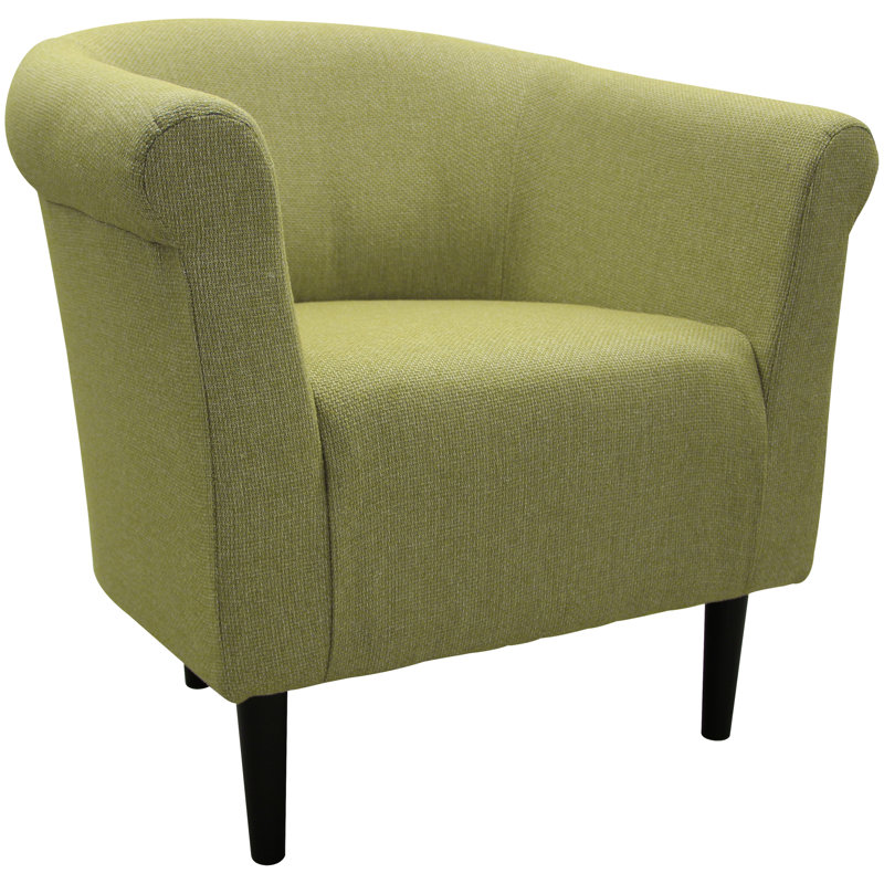 Fauteuil demi-tonneau Slavey, Vert mousse