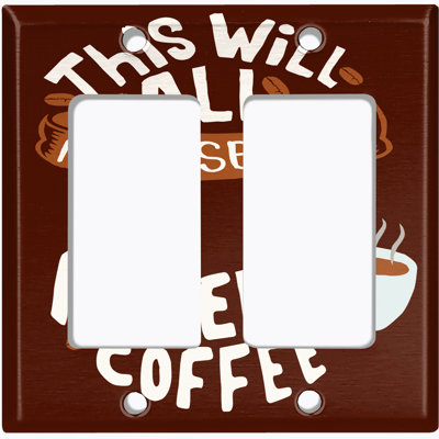 Plaque murale berçante à 2 bandes This Will All Make Sense After Coffee