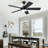 52 Inch Ceiling Fan With Lights And Remote Control,Low Profile Ceiling Fans With 5 Dual-Sided Blades And Reversible Dc Motor-1304185041