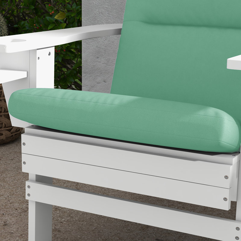 Coussin de chaise d'extérieur avec attaches de dossier Adirondack, Vert