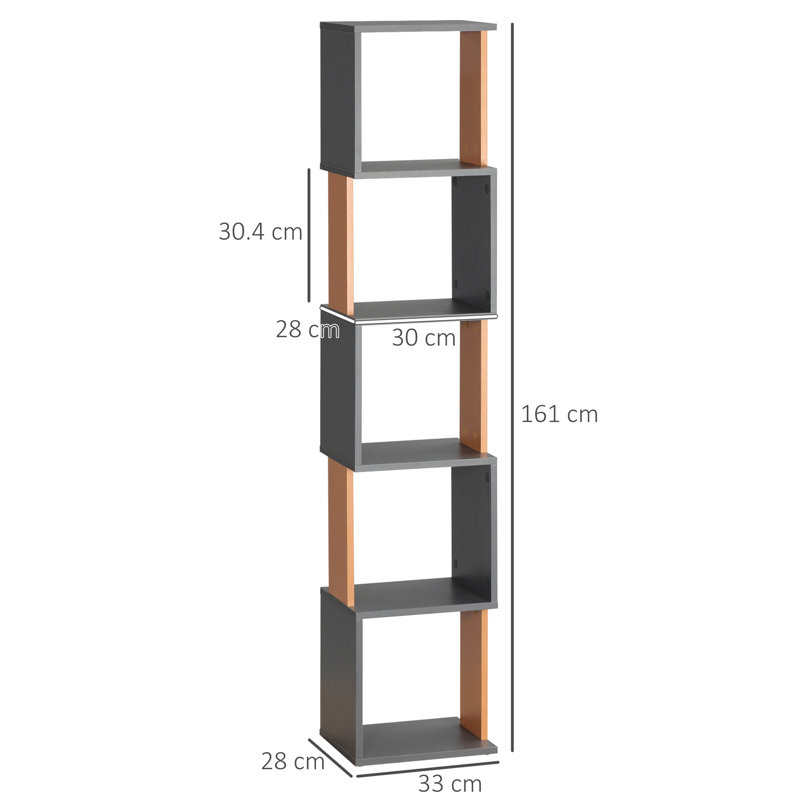 Isias 161cm H x 33cm W Bookcase